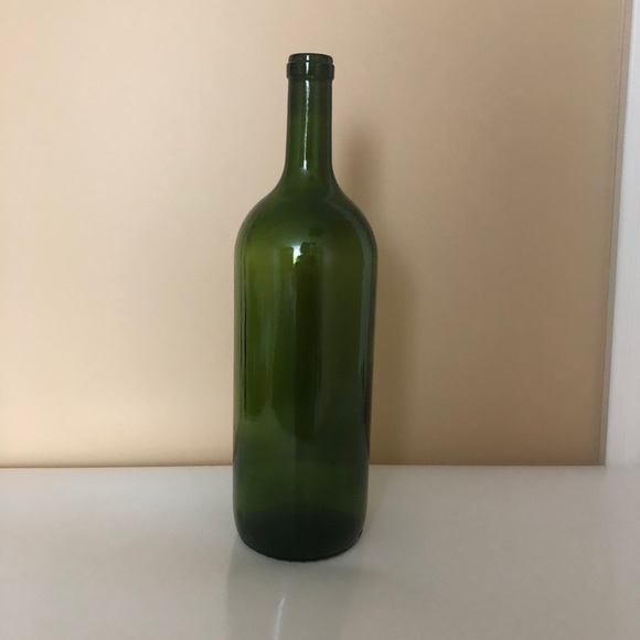 Green Translucent Empty Wine Bottle Room Decor - Picture 1 of 3